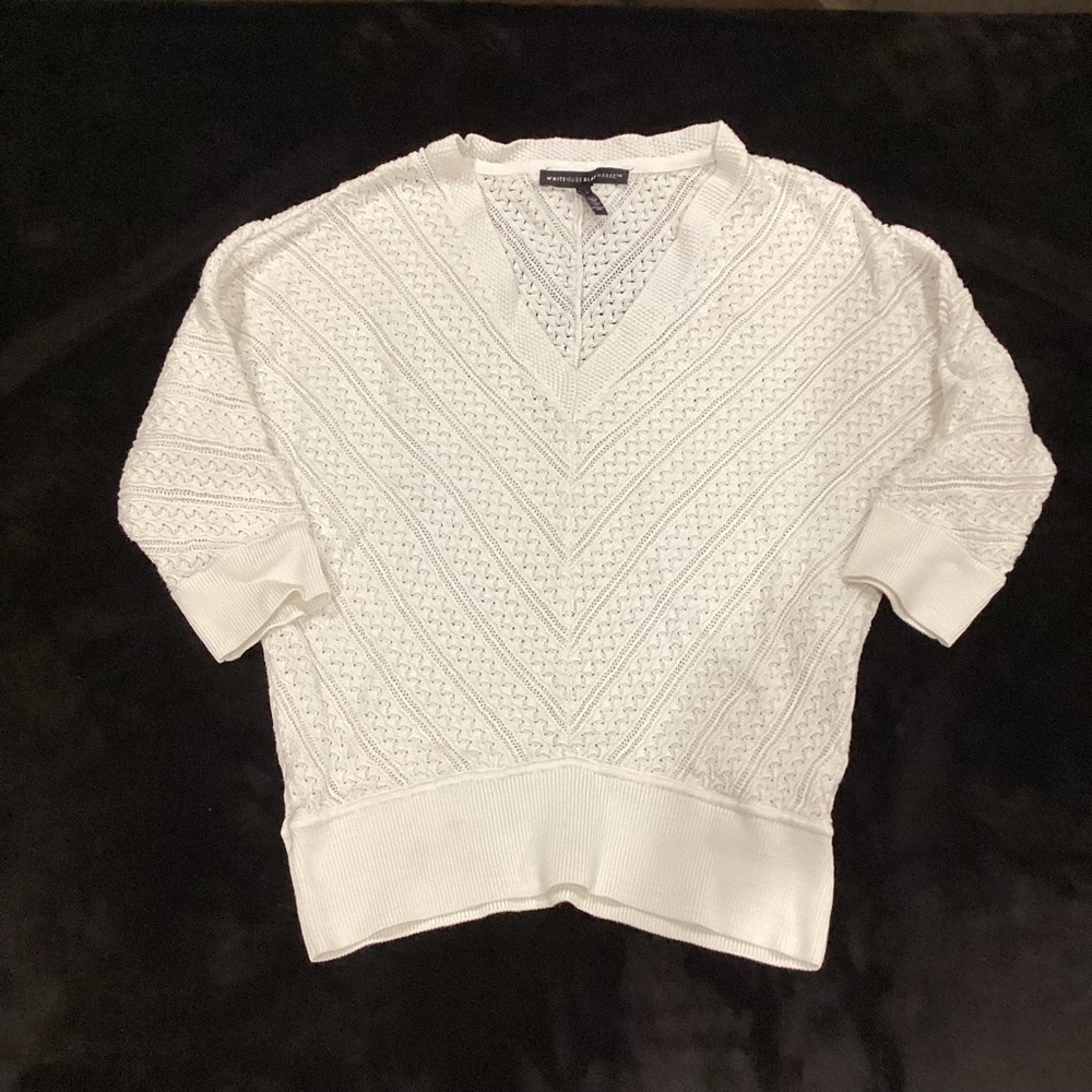 White House Black Market Textured Knit Top